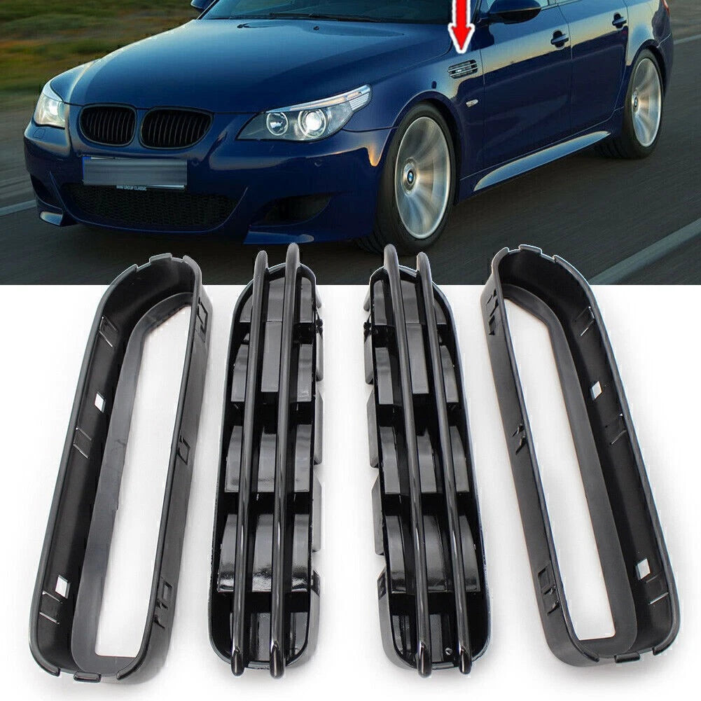 Fit BMW E39 E60 E61 5-Series M5 Side Fender Air Flow Vents Grille Grill Decora