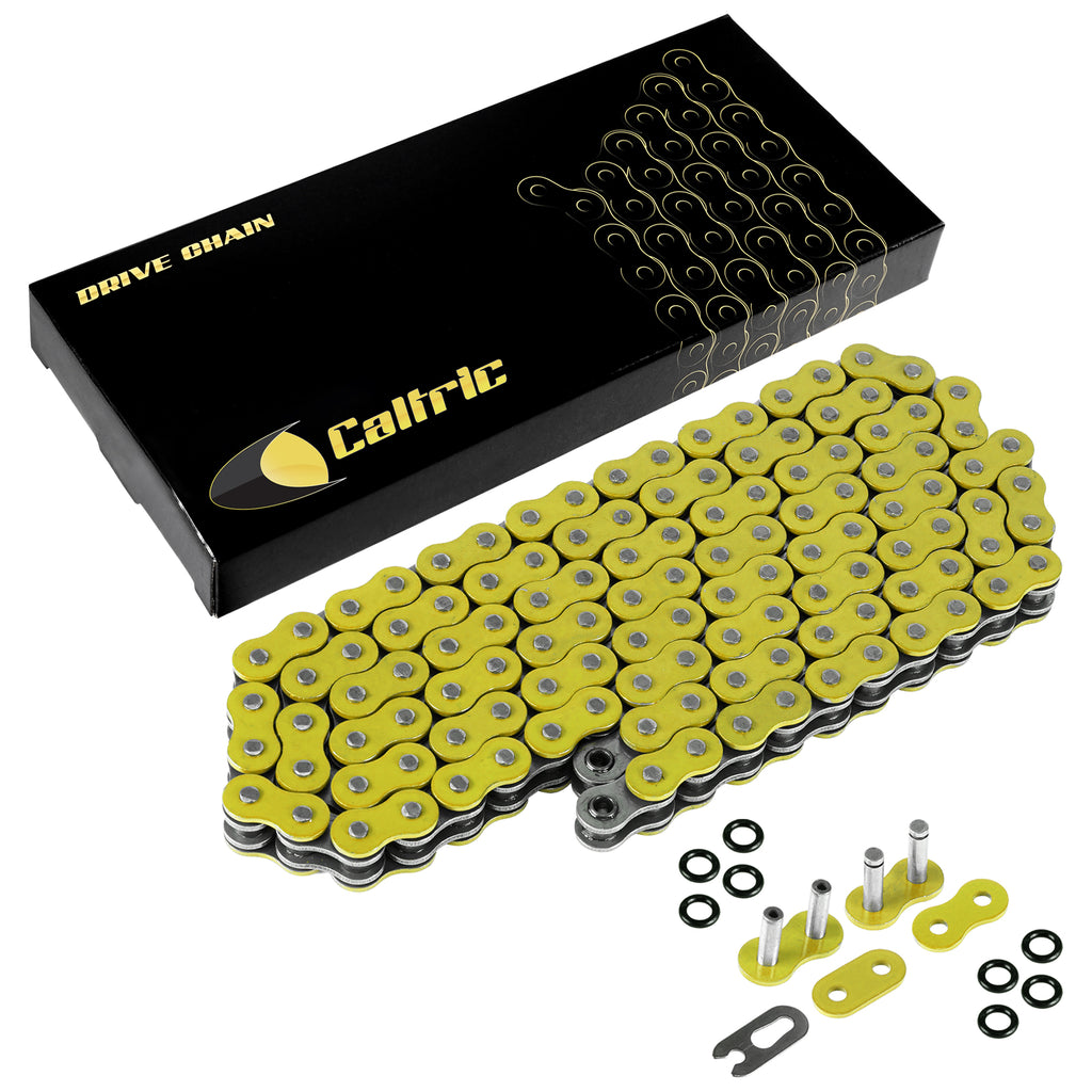 O-Ring Drive Chain Replacement for Suzuki RM125T RM250 RM370 (Yellow) (2001–2004)