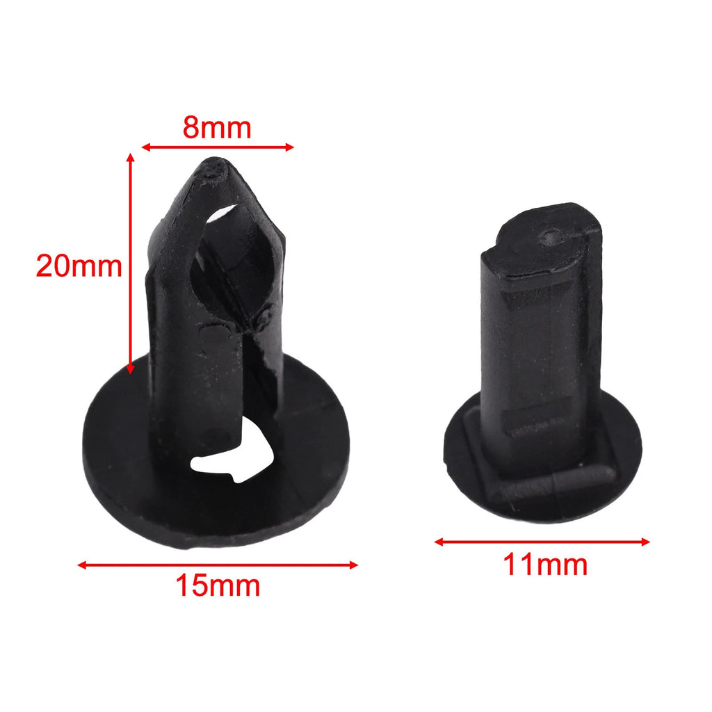 Rivet Assortment for Car Motorcycle ATV (Black)
