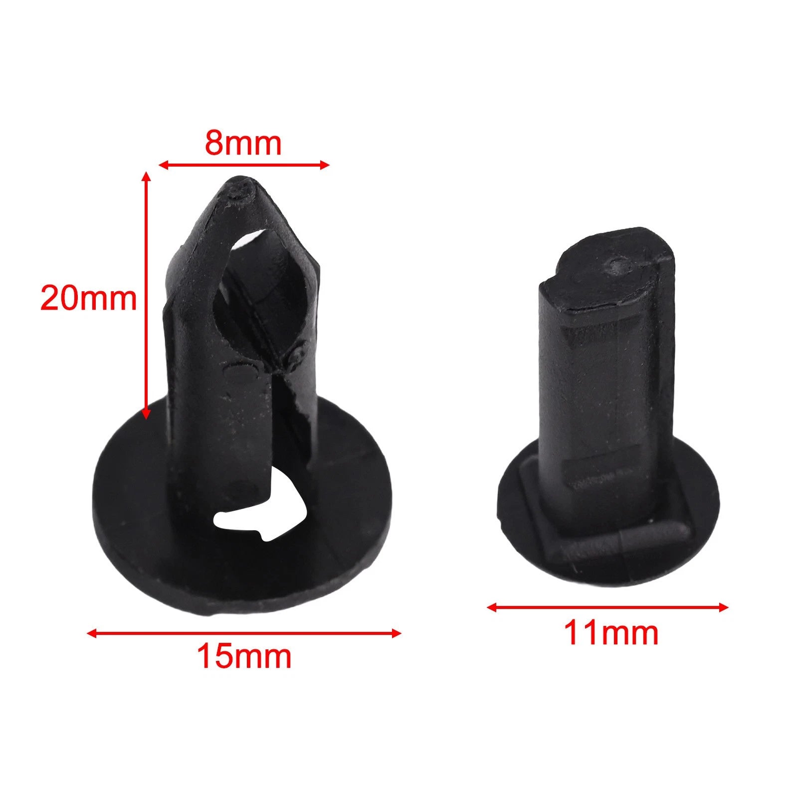 Rivet Assortment for Car Motorcycle ATV (Black)