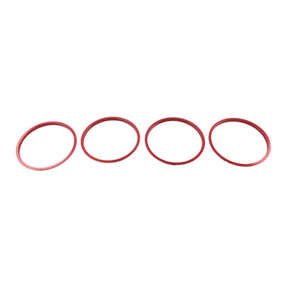 Red AC Outer Vent Rings Trim Covers For Toyota Tacoma 2016-2022