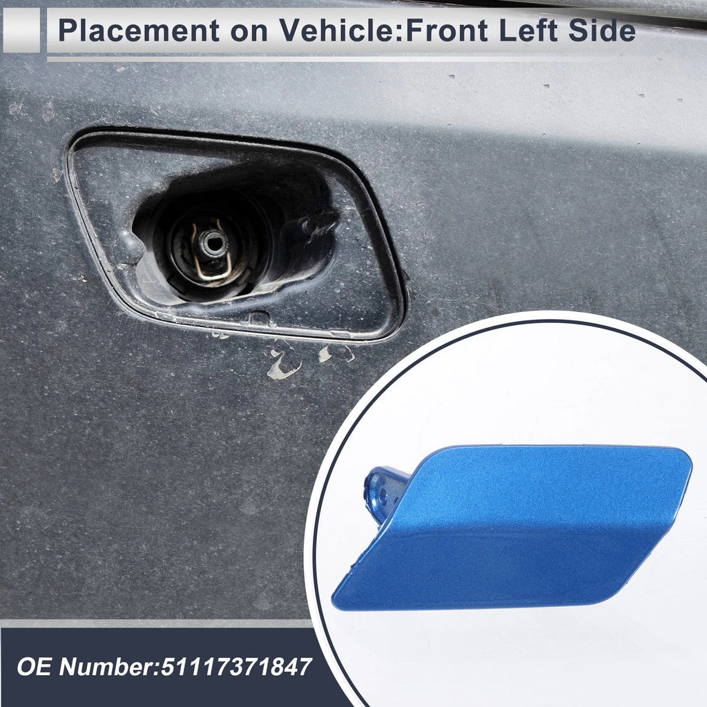 Front Left Side Bumper Headlight Washer Nozzle Cover Cap for BMW 3 Series (2006–2012)