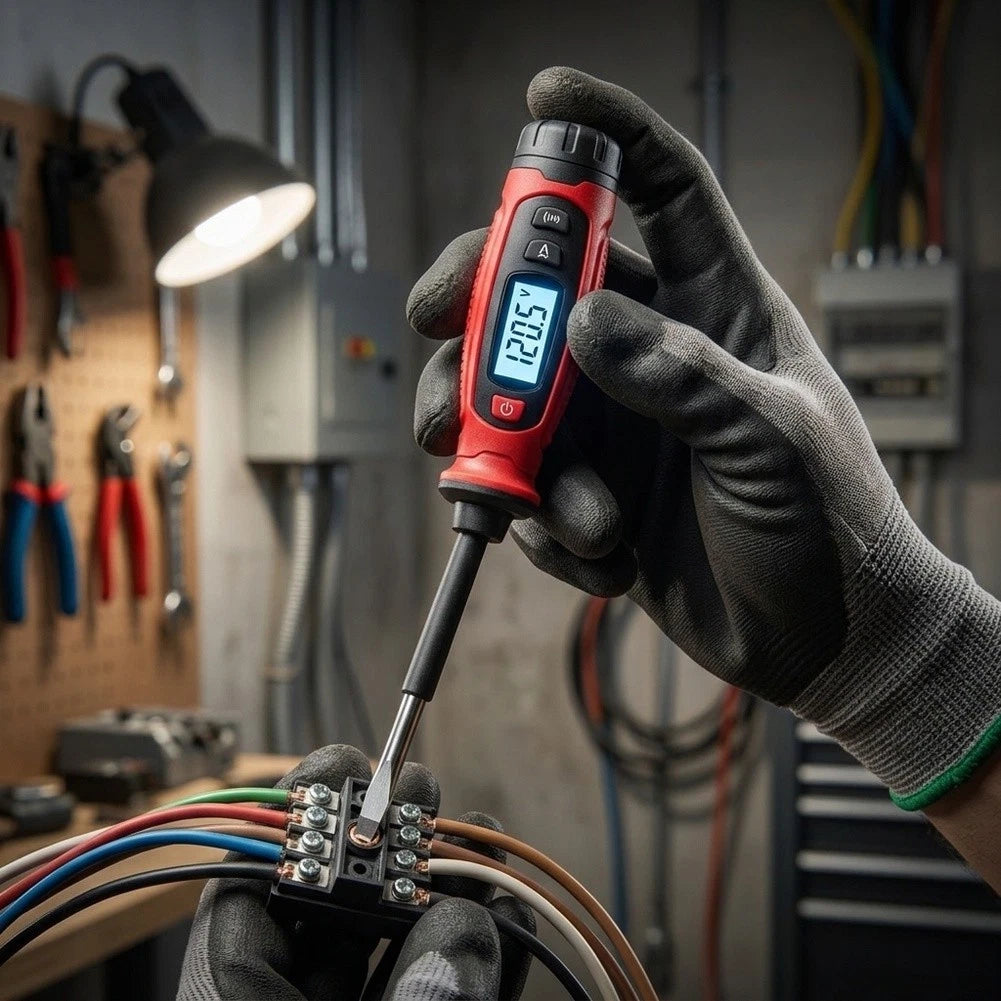Digital Voltage Tester for Safe Wire Identification (Real-time LCD Readout)