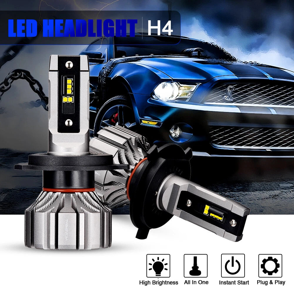 2X H4 9003 HB2 LED Headlight Bulbs for (6500K)