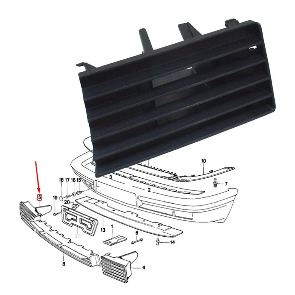 Front Right Bumper Panel Flap for BMW E32 730i 730iL 735i 735iL (1988–1994) 51111974442