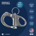 Fixed Bail Snap Shackle for Marine Use (2 inches) FO441
