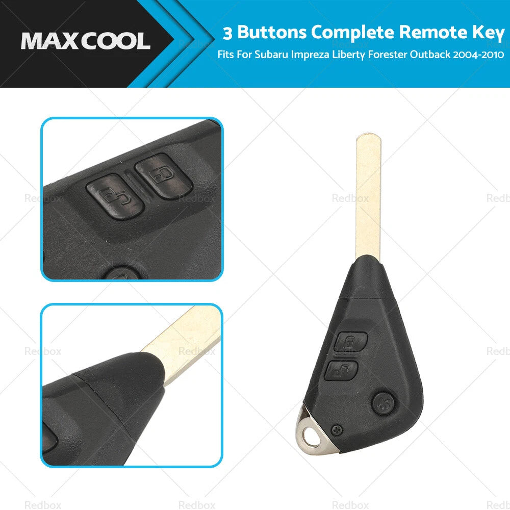 3 Button Remote Key for Subaru Impreza Liberty Forester Outback (2004–2010)