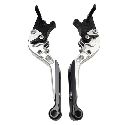 Silver Folding Extendable Brake Clutch Levers for Triumph Street Twin (2016–2023)