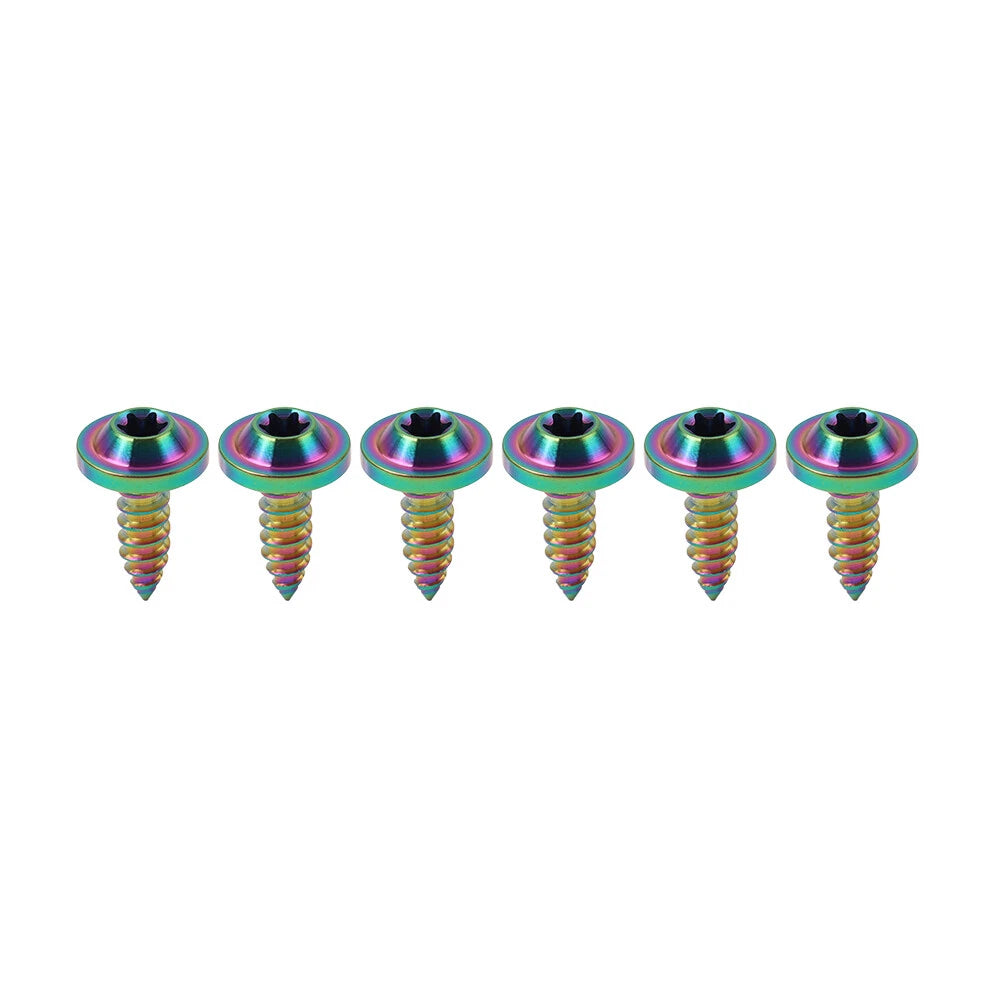 6pcs Titanium Bolts Truss Torx Head Self Tapping Screws M5x15mm Fastener GZ