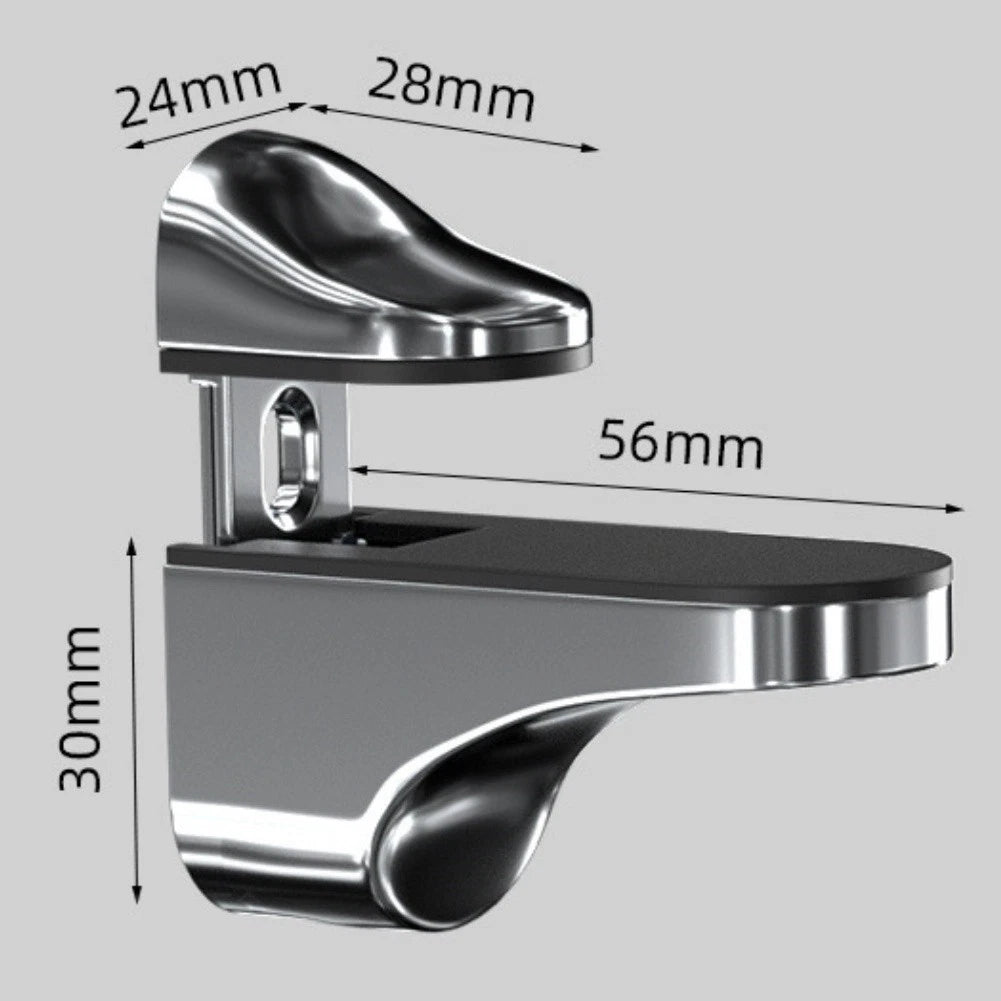 Adjustable Glass Shelf Bracket for Wall Mount (Polished Chrome, Zinc Alloy)