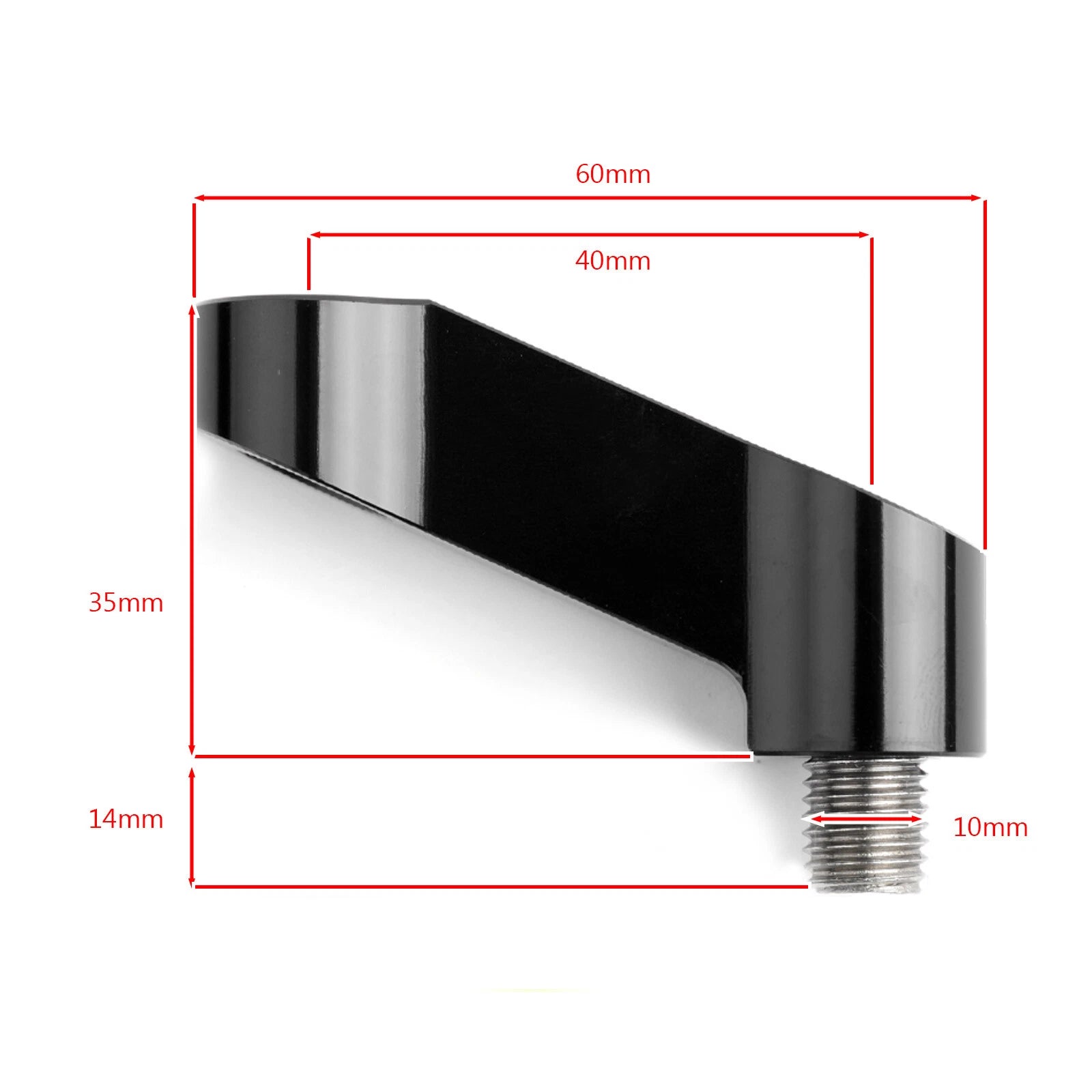 Mirror Extender Riser Bracket for Honda T9 (10mm M10)