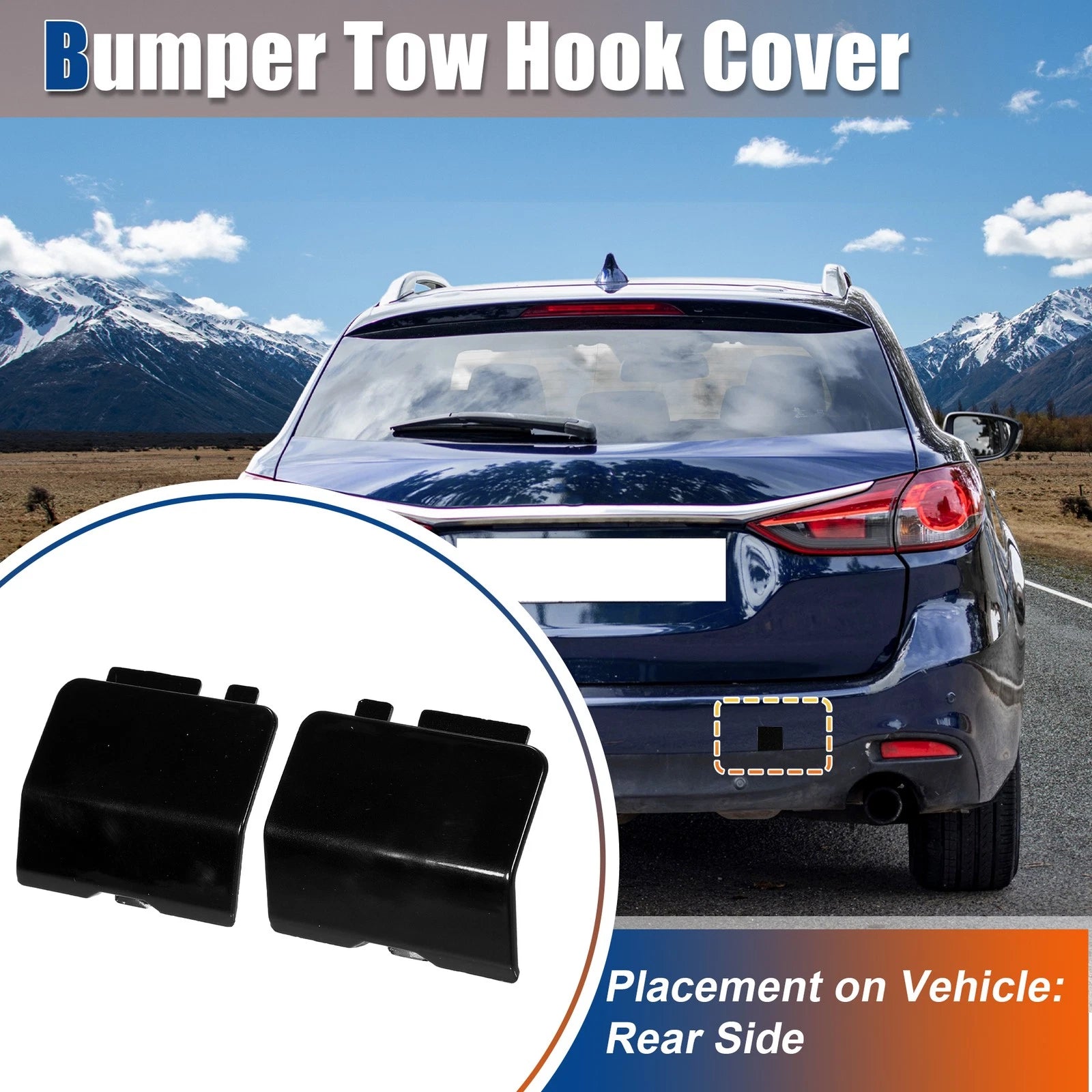 Rear Car Bumper Tow Hook Cover Replacement for Mazda 6 (2014–2020)