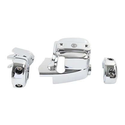 Chrome Handlebar Control Dress-Up Cover for Harley Softail Dyna Sportster (1996–Present)