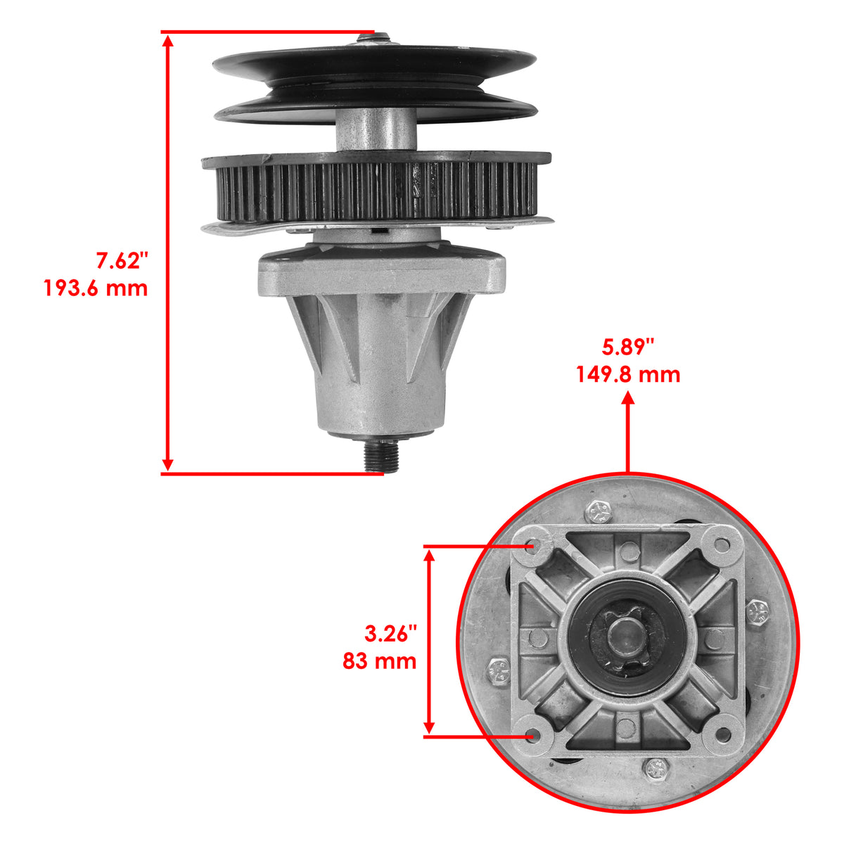 Spindle Assembly Replacement for MTD DW33 SP33 HW 33In Mower Deck (2000–2000)