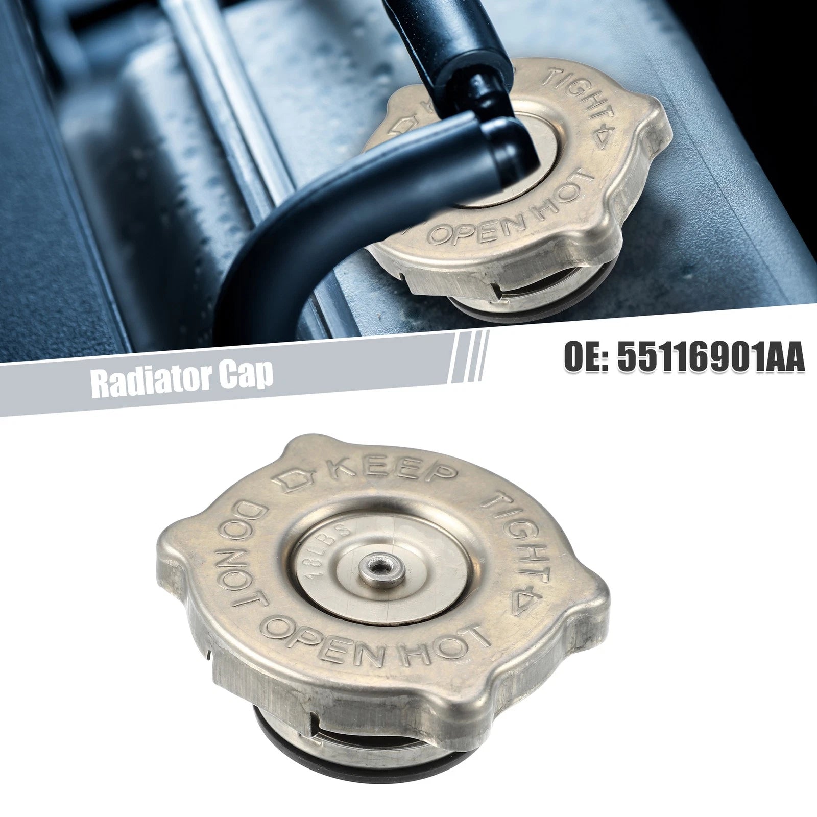 Engine Coolant Radiator Cap Replacement for Chrysler 300 (2005–2008)