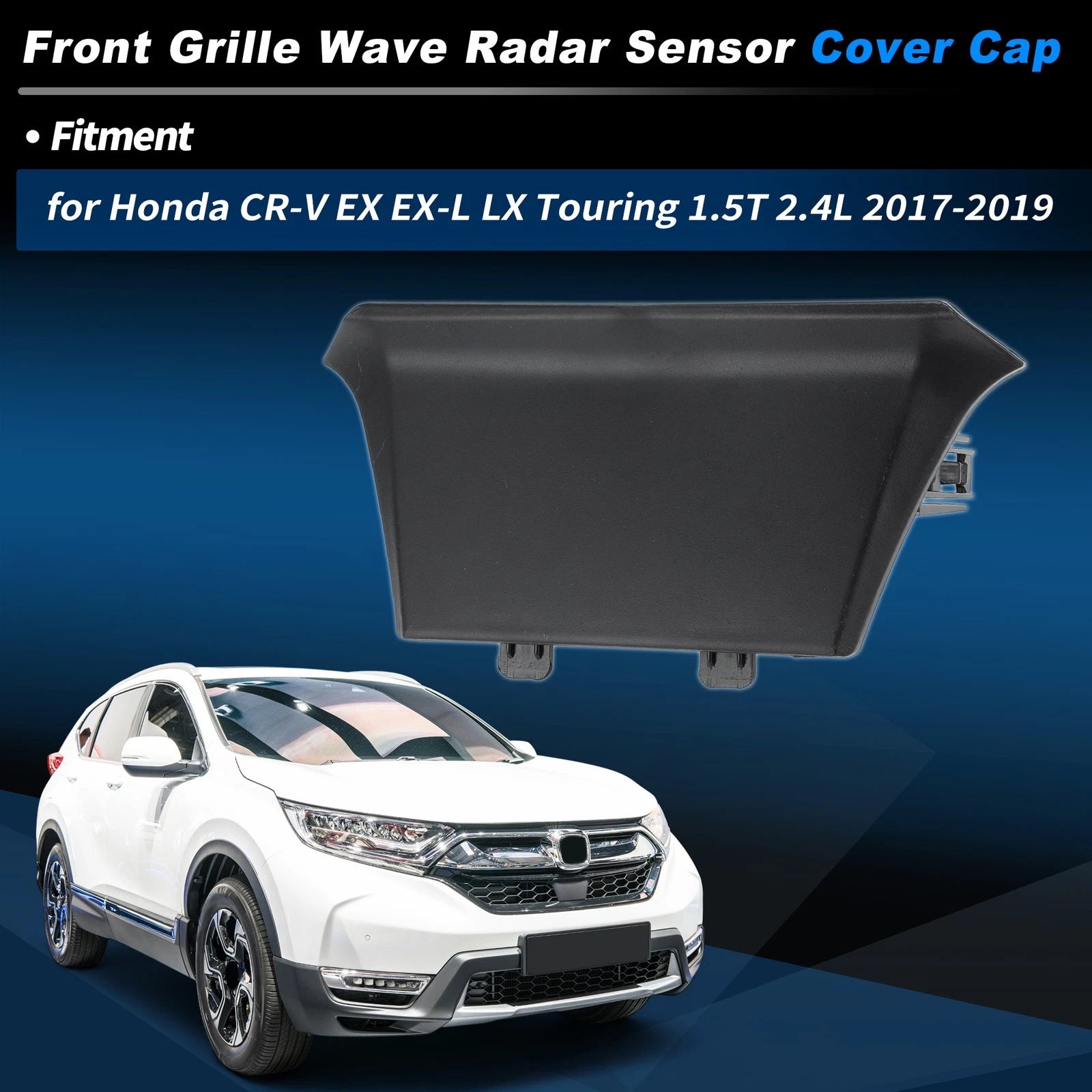 Front Grille Radar Sensor Cover Cap for Honda CRV (2017–2019)