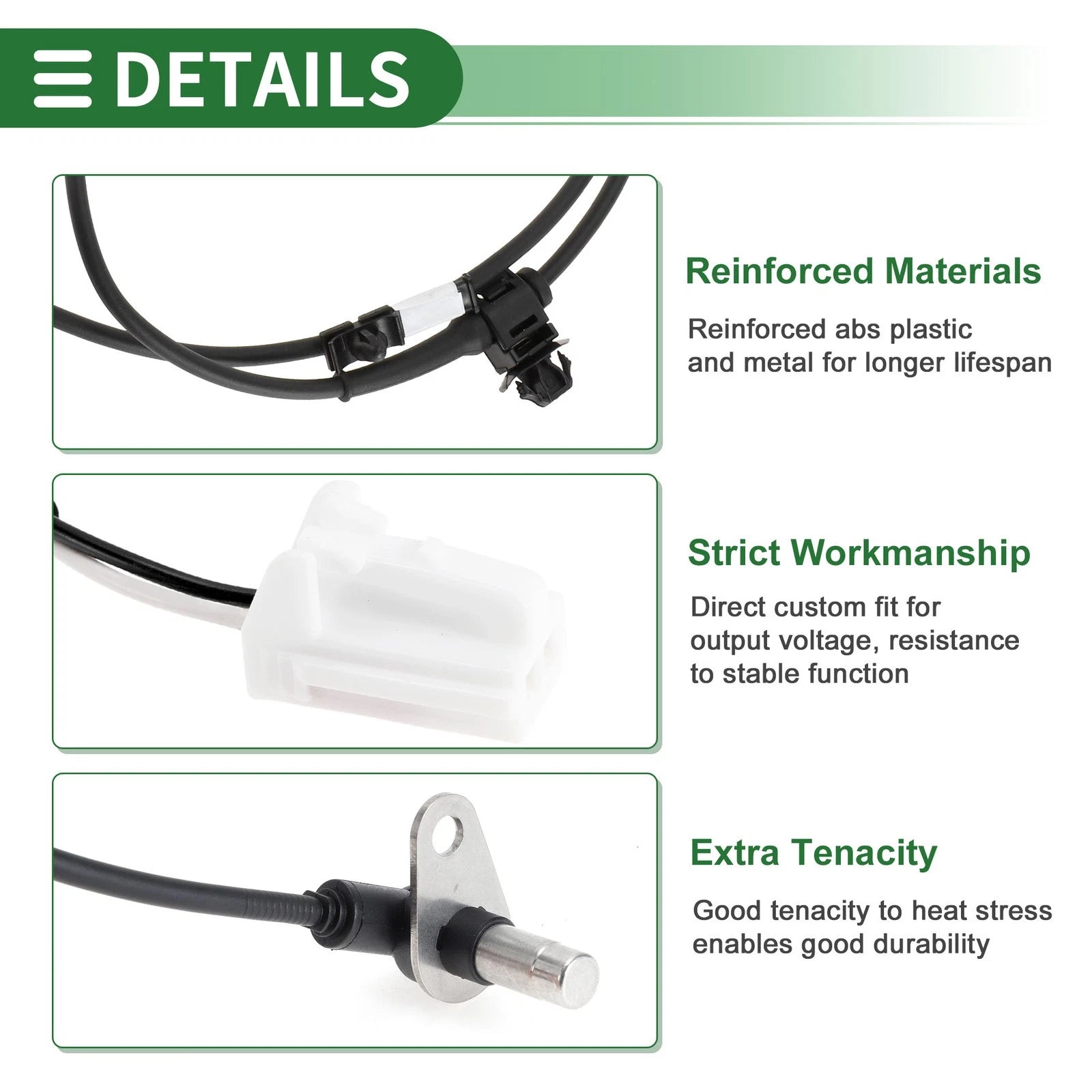 ABS Wheel Speed Sensor Rear Right Replacement for Mazda CX-9 (2007–2015)