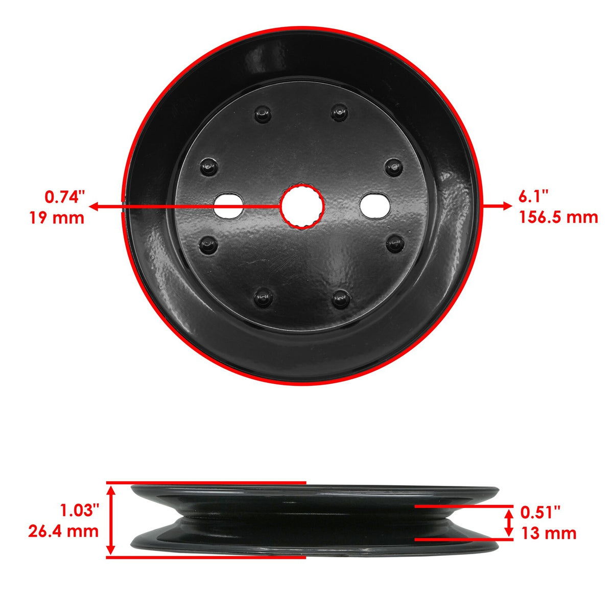 Spindle Pulley Replacement for John Deere X595 X700 X720 X724 (2014–2018)