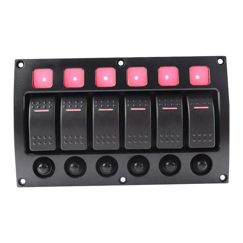 4 Position LED Switch Panel for RV Marine (12V 24V)