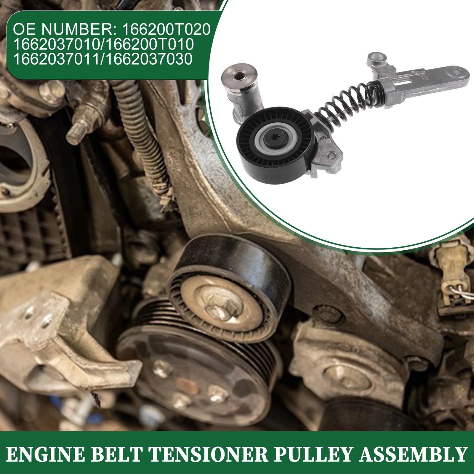Engine Belt Tensioner Pulley Assembly for Toyota C-HR (2018–2022)