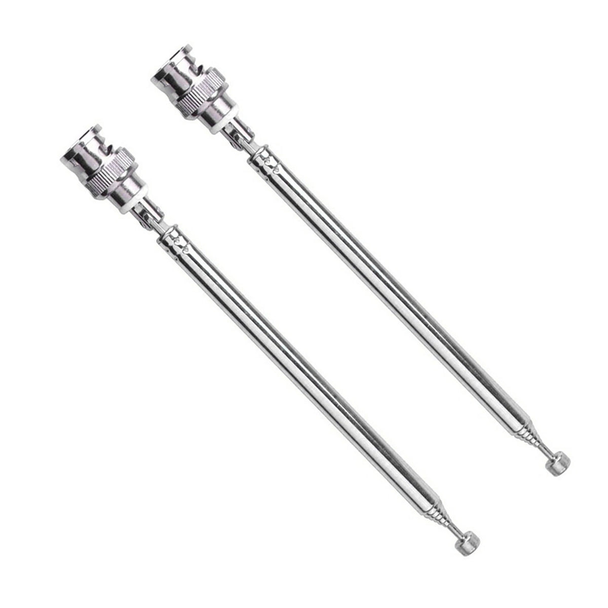 2Pcs Telescopic Antenna for VHF/UHF/AM/FM with BNC Male Connector