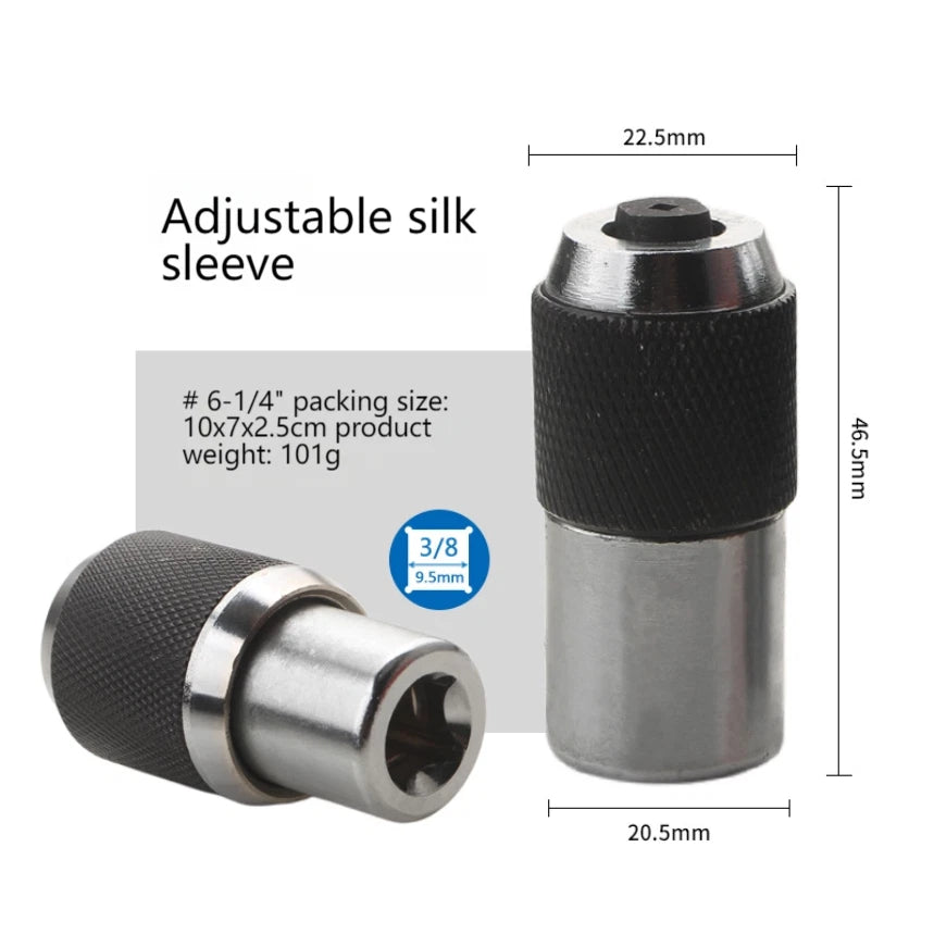 Tap Removal Tool for Adjustable Chuck 3/8 Drive (3mm–12mm Taps)