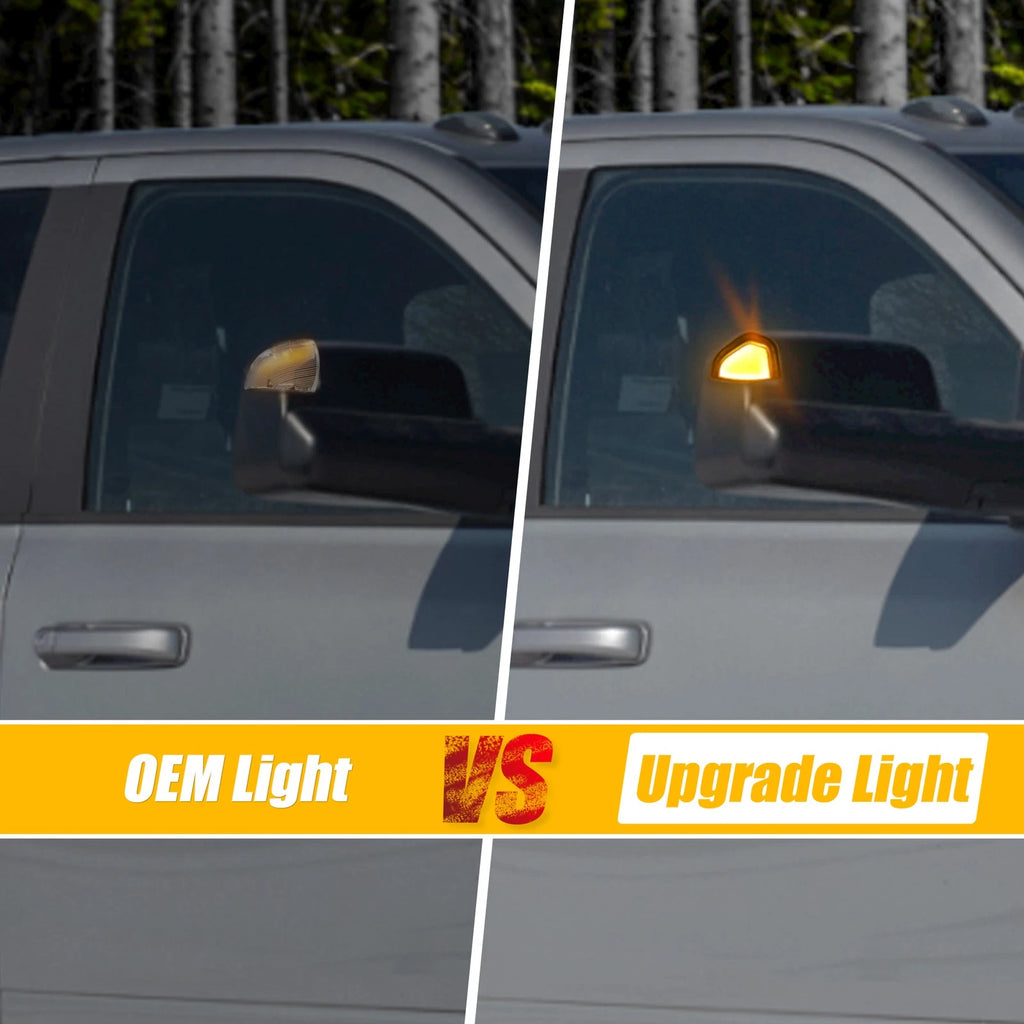 2X LED Mirror Turn Signal Lights for Dodge (68302828AA, 68302829AA)