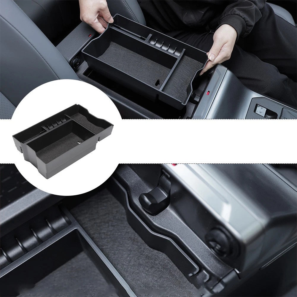 For RAV4 2026 Fit Armrest Storage Box 25 cm x 15 cm x 6 cm ABS Black Interior