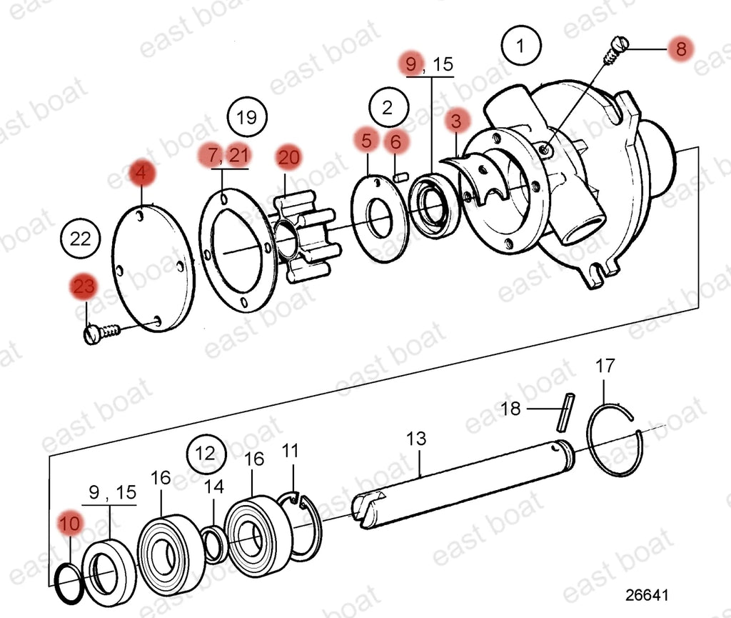 Major Repair Kit 21951368 for Johnson Pumps (10-35157-1, 10-24178-2, 10-24707-01)
