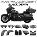 Fairing Body Work Kit for Harley Electra Glide (2014–2024) Gray/Black Denim