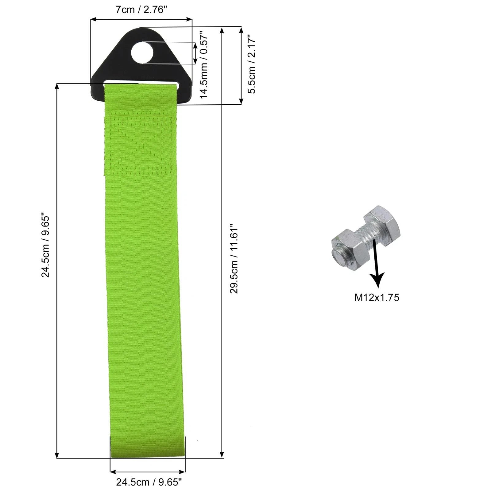 Front Bumper Tow Strap Trailer Belt with Hook for Universal Car Truck (2000–2025)