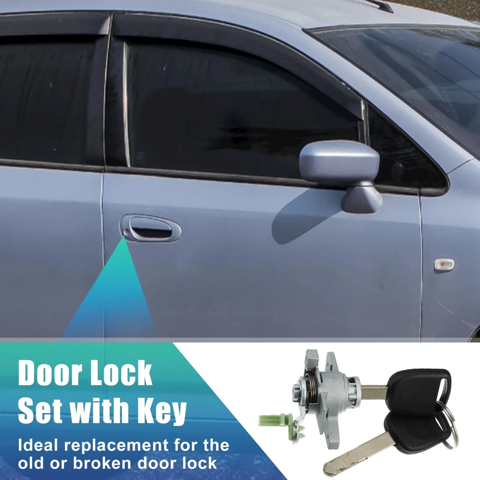 Front Left Door Lock Cylinder with 2 Keys for Honda Odyssey (2005–2010)