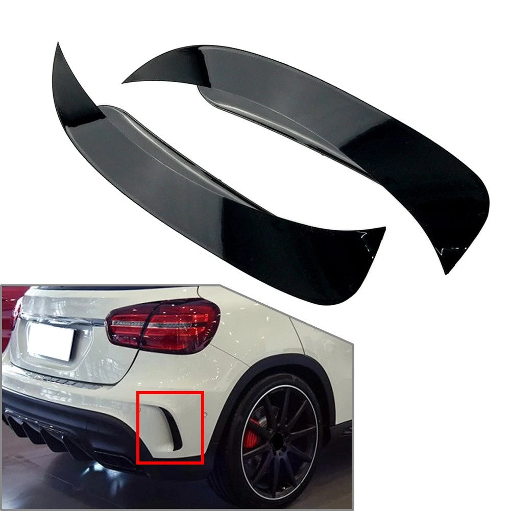 Rear Bumper Splitter Canard Air Vent Trim for Benz GLA Class X156 (2013–2020) Pair