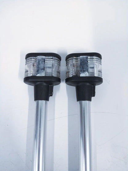 Set of 2 Perko Rina Navigation Lights with Aluminum Clamp Mount (24")