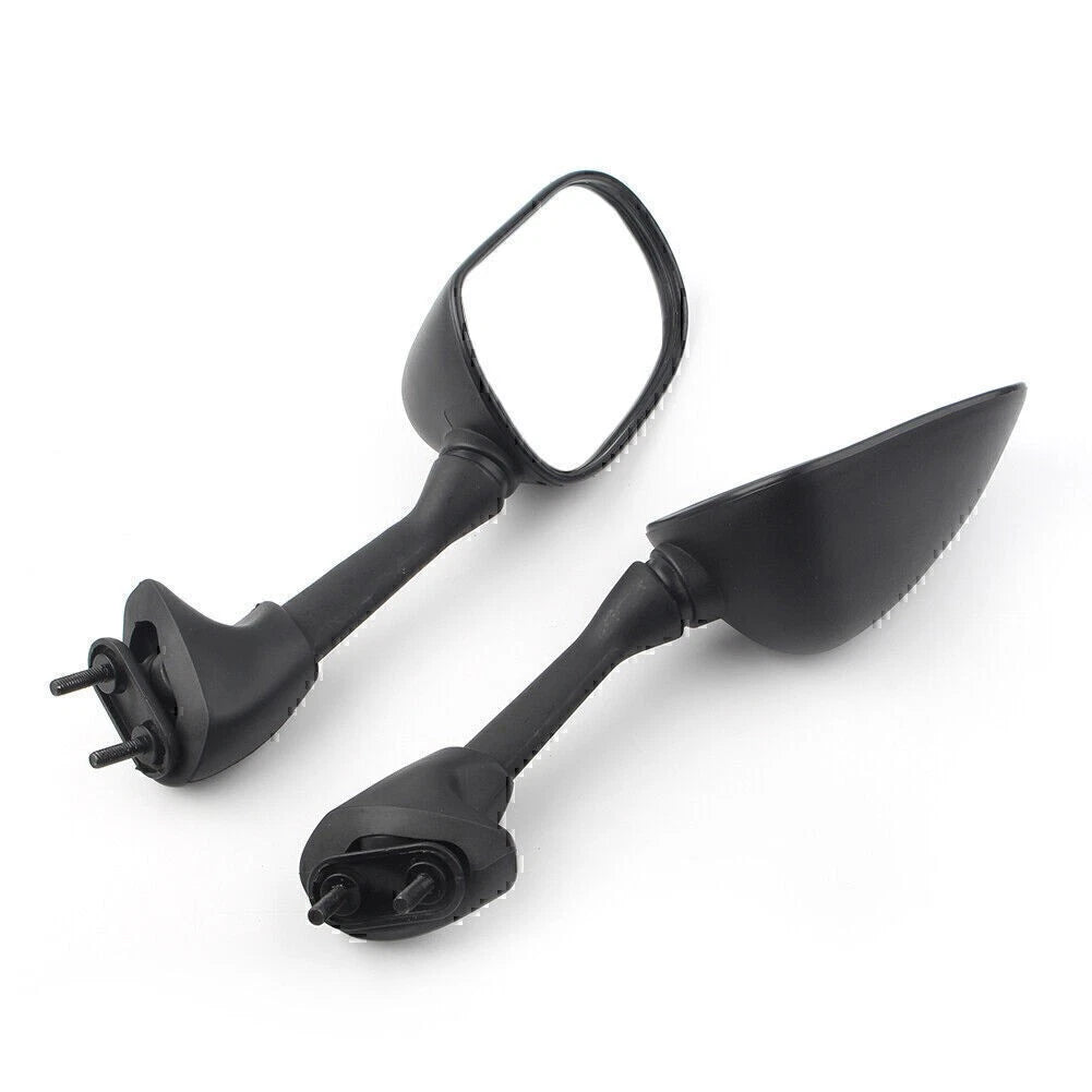 Motorcycle Left+Right Rearview Side Mirrors Black for Yamaha YZF R6 2001 2002