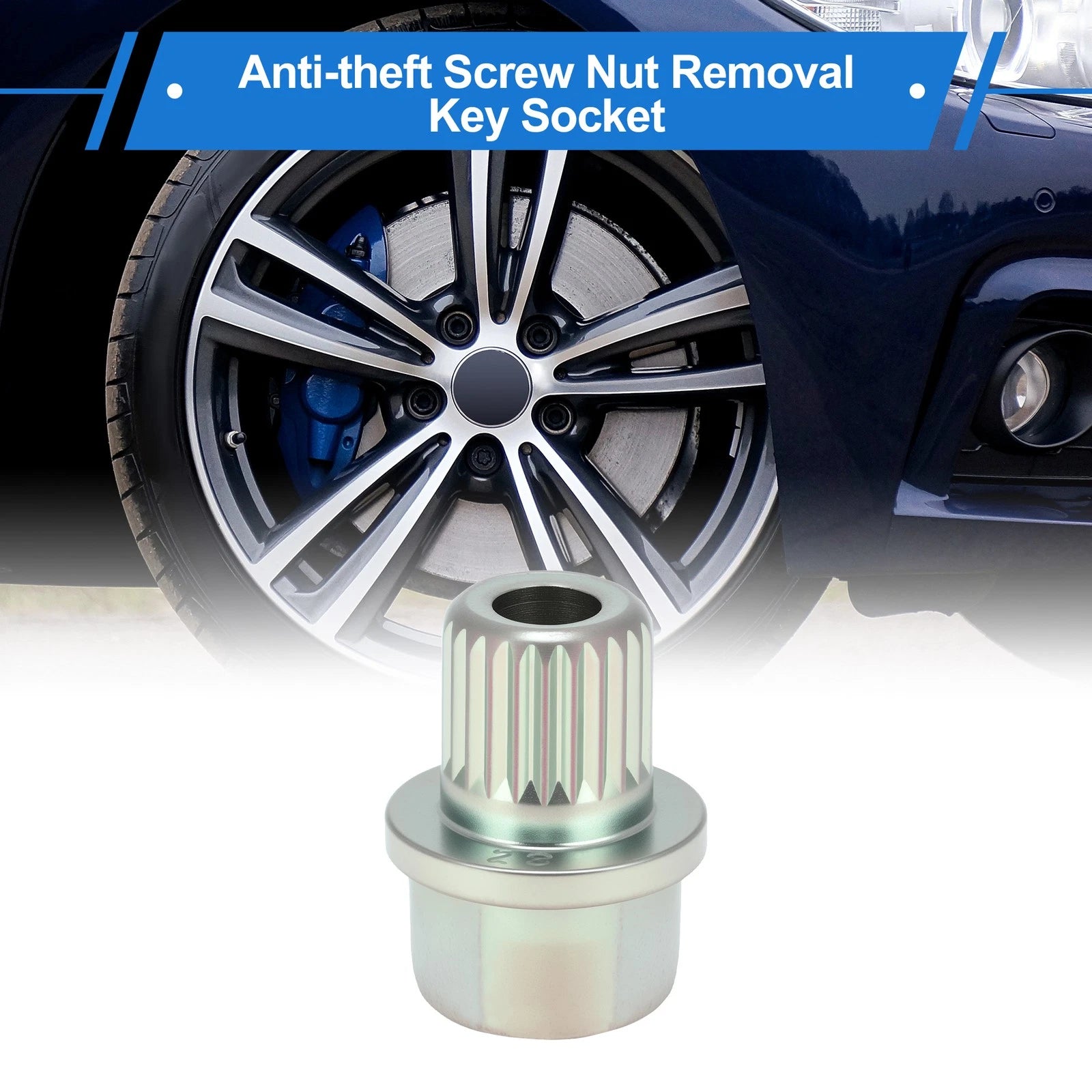 Wheel Lock Lug Nut Key Adapter for BMW (2004–2020) Anti Theft Removal