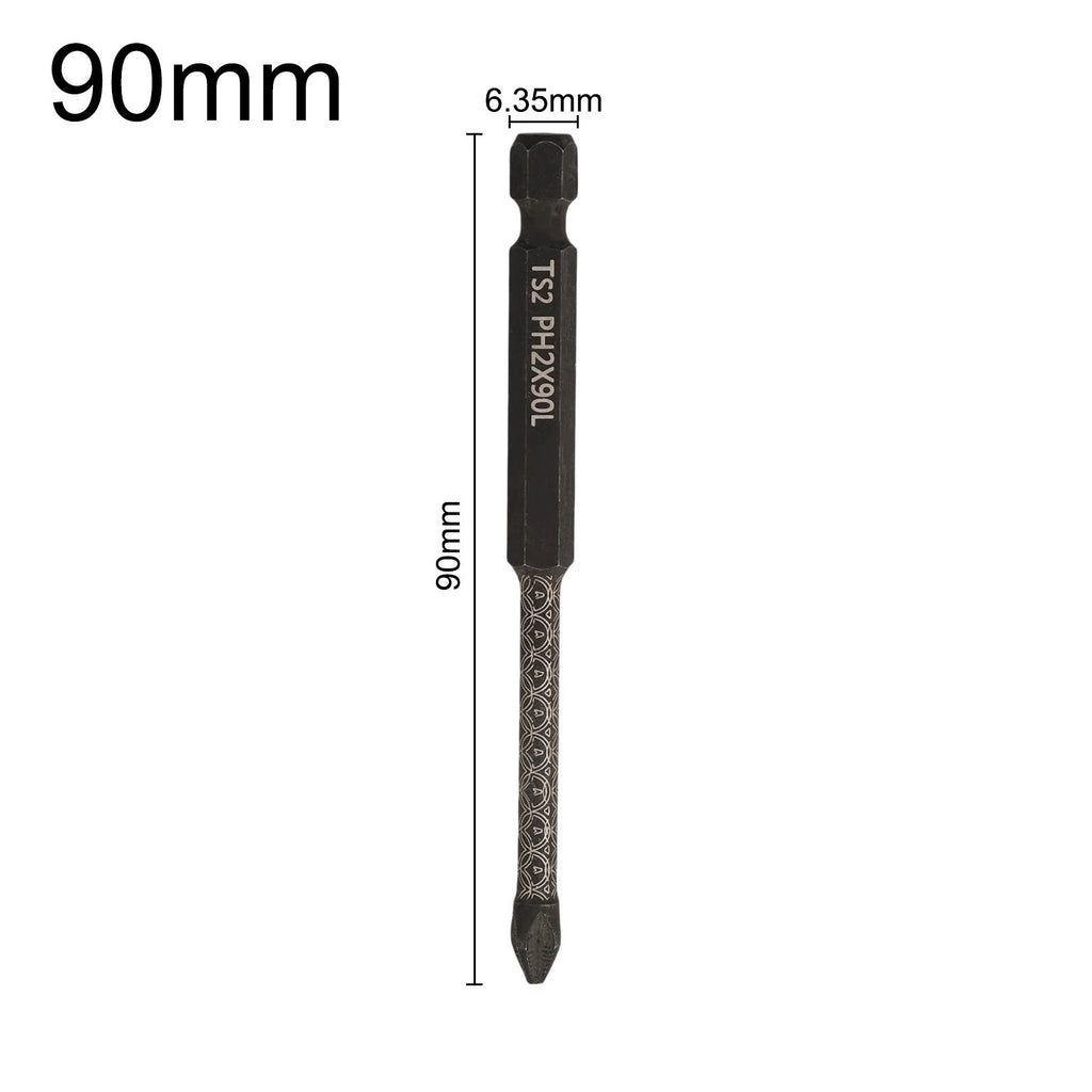 Magnetic Cross Bit with Hex Shank for Strong Screw Driving (1pc)