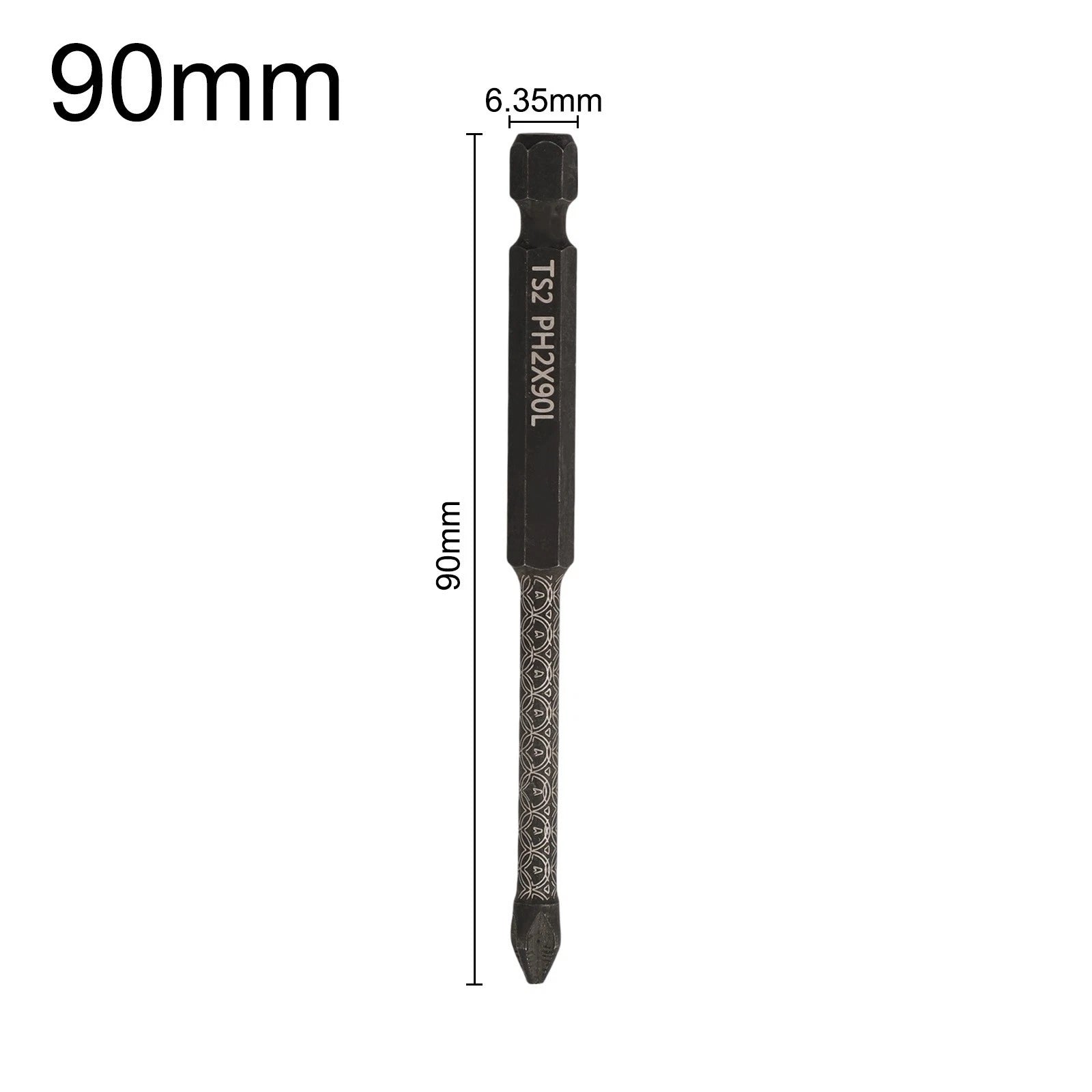 Magnetic Cross Bit with Hex Shank for Strong Screw Driving (1pc)