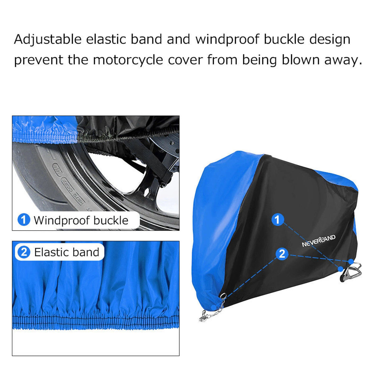 4XL Waterproof Motorcycle Cover for Harley Davidson (Fits Heavy Duty)