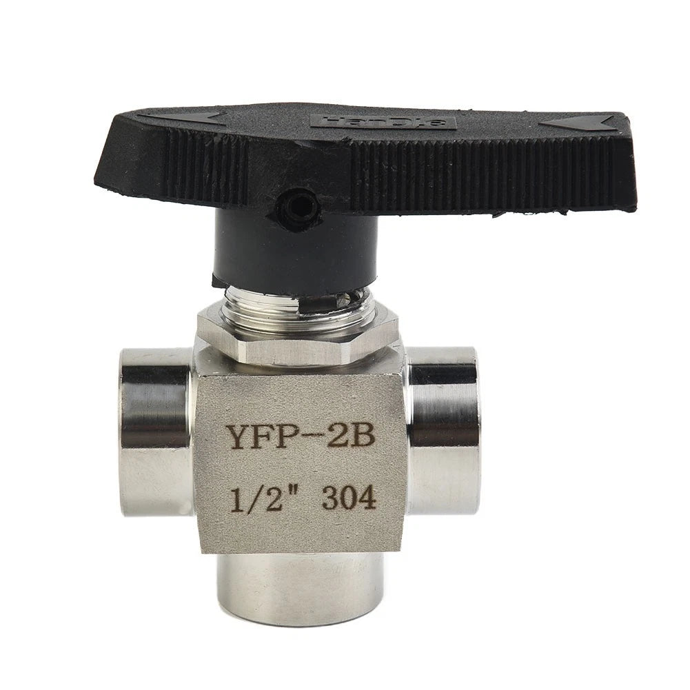 Precision Threaded Water Ball Valve 3 Way Design Stainless Steel