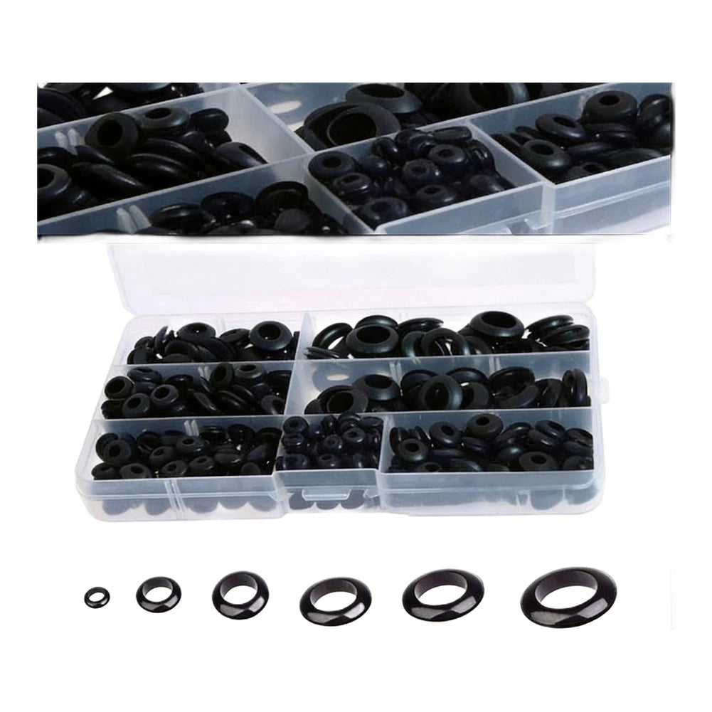 Rubber Grommet Kit 260pcs for Auto Marine RV Lighting Installations