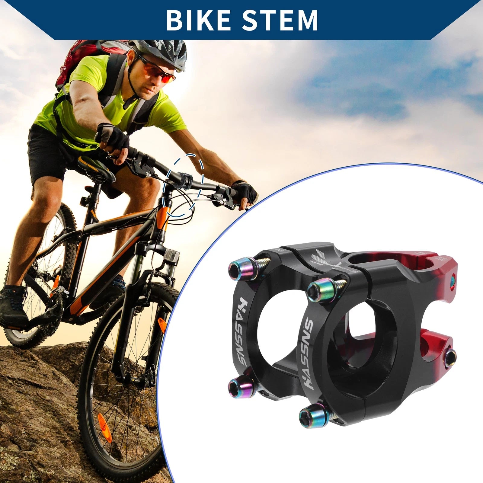 Bike Stem Short Handlebar Adjustable Stem for Bike 35mm Stem Length