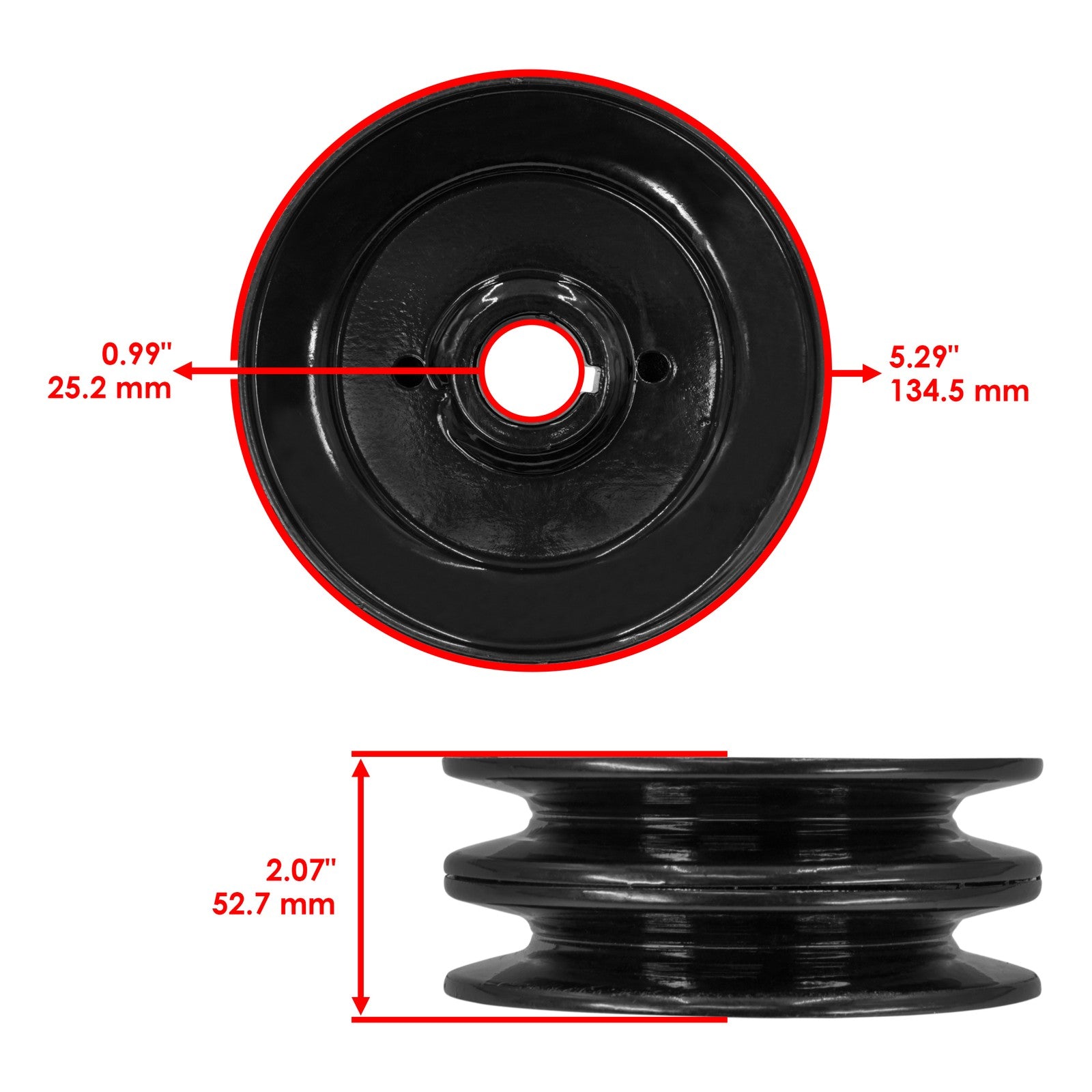 Deck Spindle with Pulley Replacement for Gravely Pro Hydro HR1548FX (2014–2017)