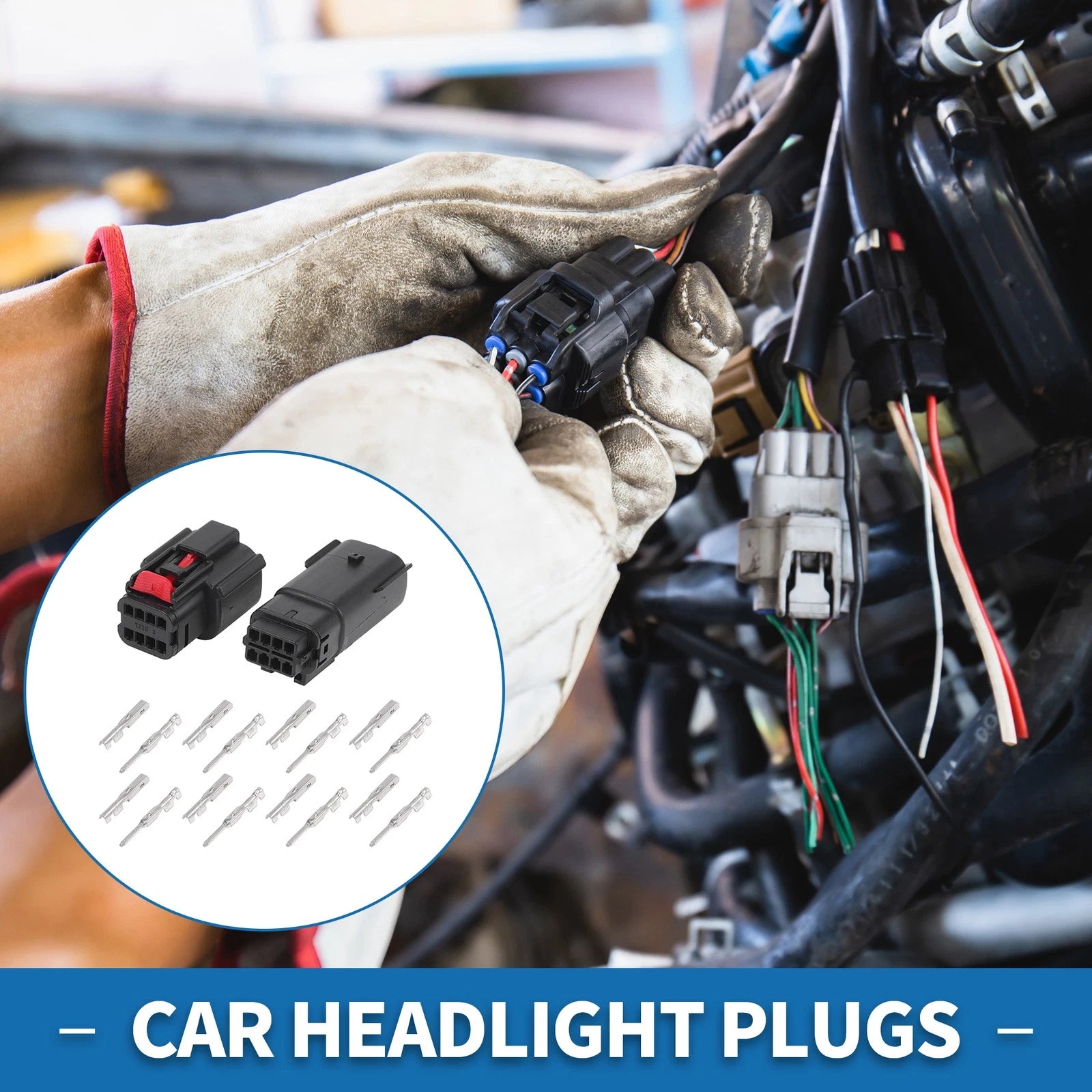 Headlight Plug Connector 8 Pin Set for Buick Chevy (OEM Replacement) (2000–2020)
