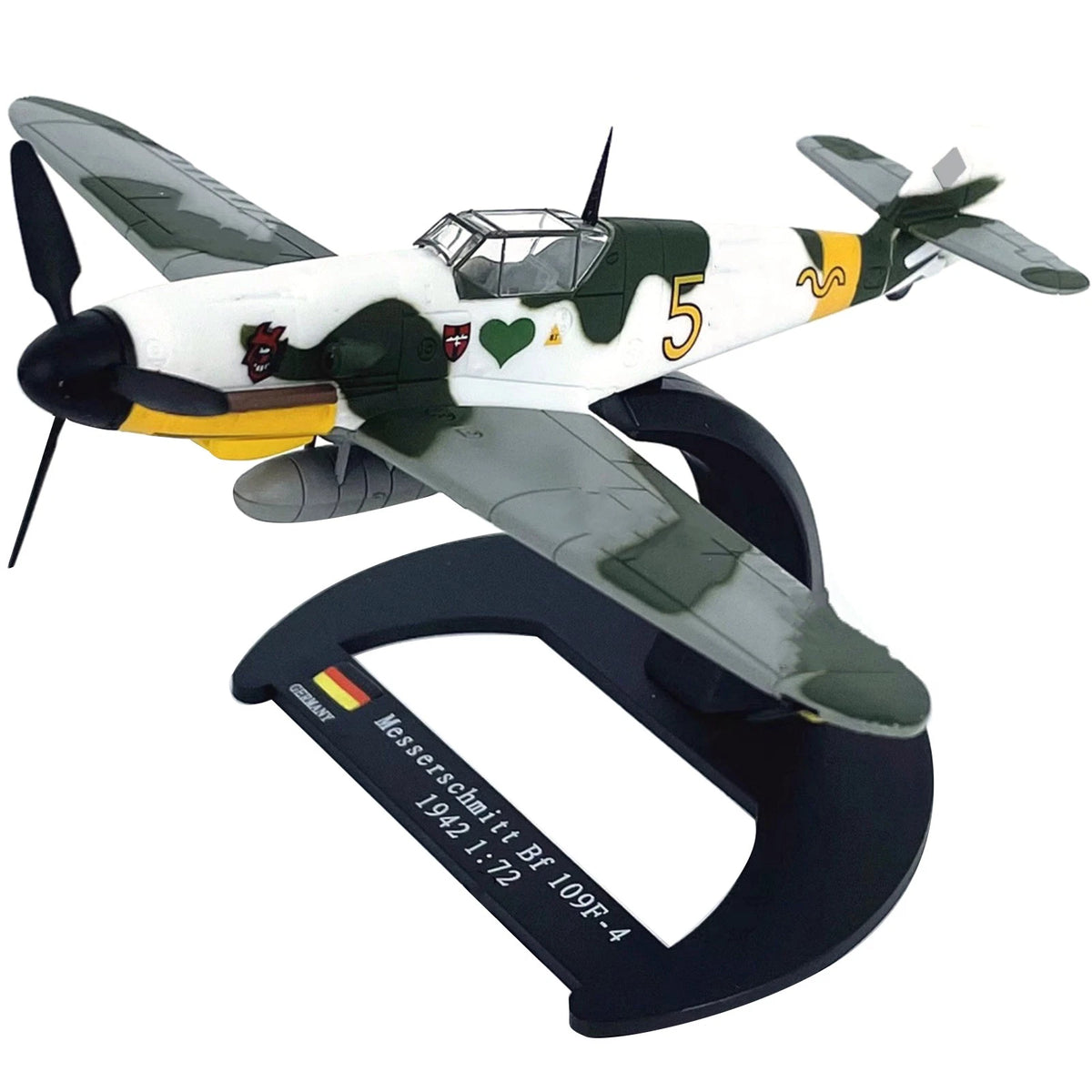 Alloy Model Display for Messerschmitt Bf-109F-4 (1/72 Scale)