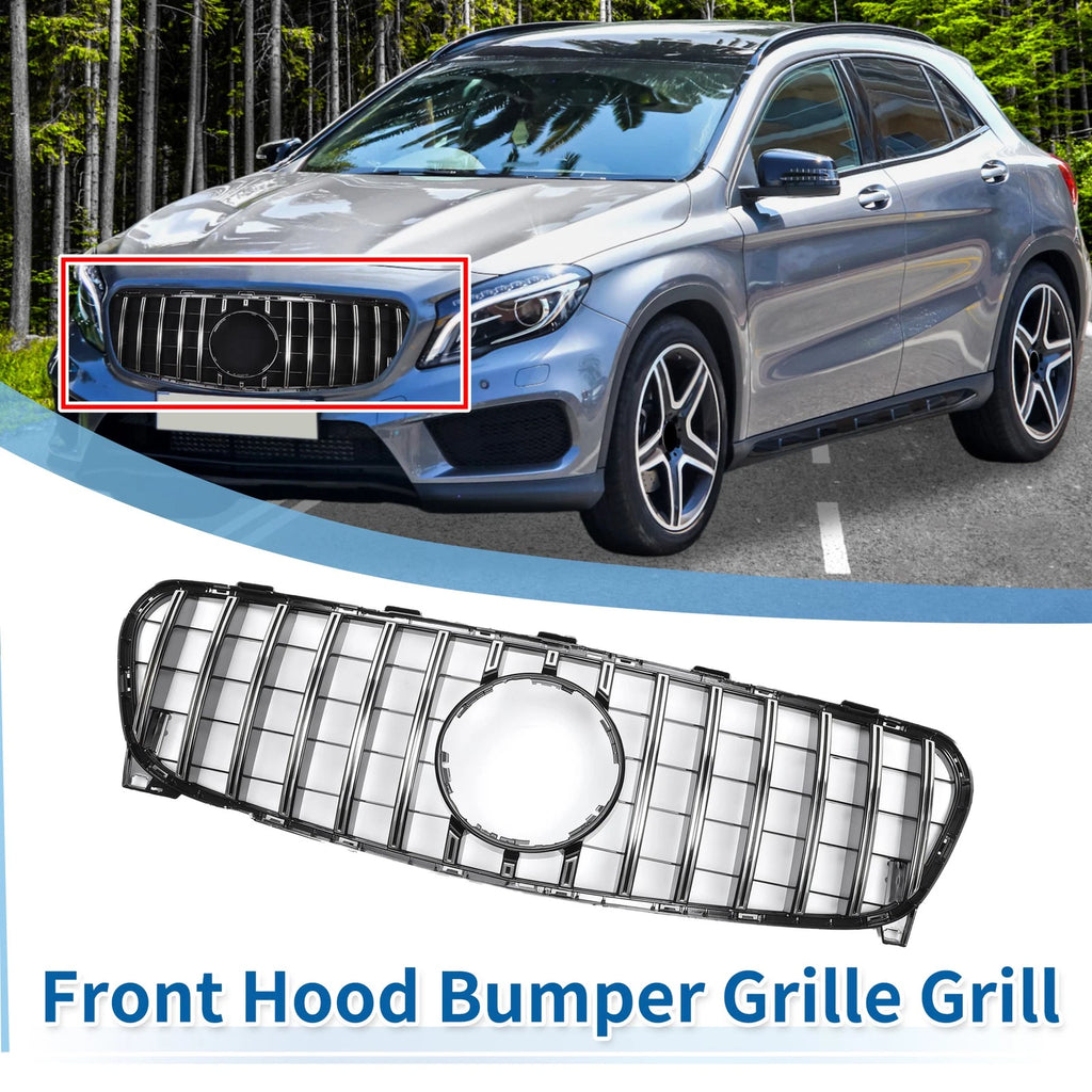 Front Upper Bumper Grille Grill Replacement for Mercedes-Benz GLA Class (2014–2020)