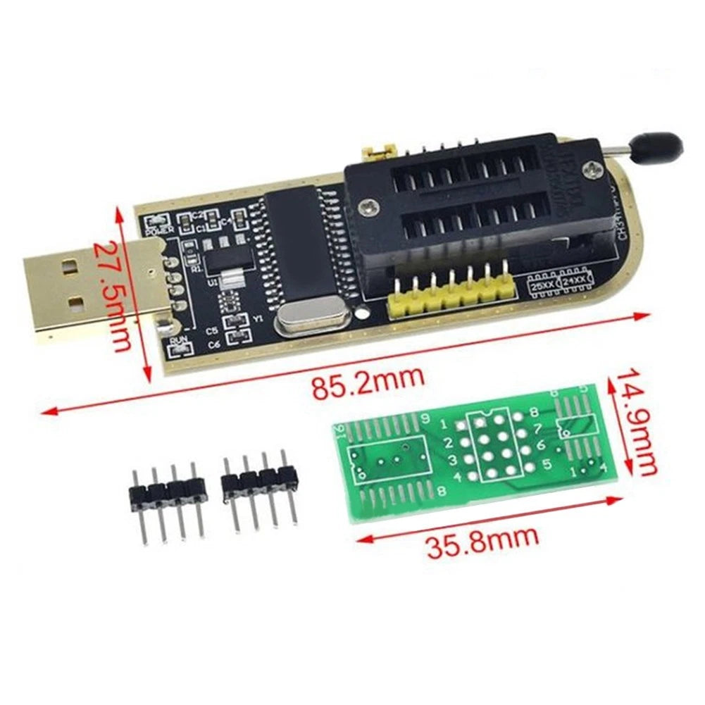 CH341 Programmer SOP8 Test Clip for Automotive Programming (No Disassembly)