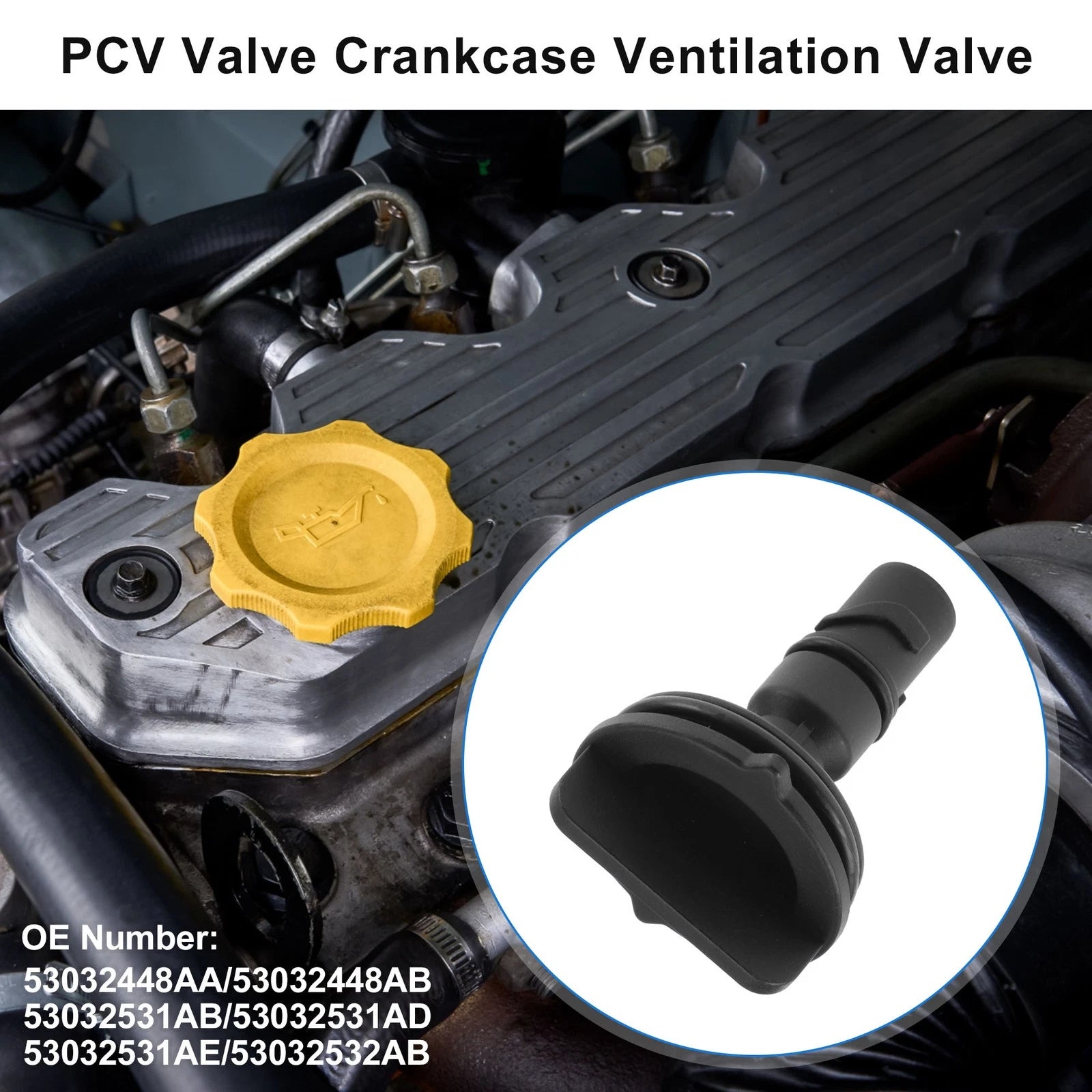 PCV Valve Replacement for Chrysler Aspen 2008 (53032448AA/53032448AB)