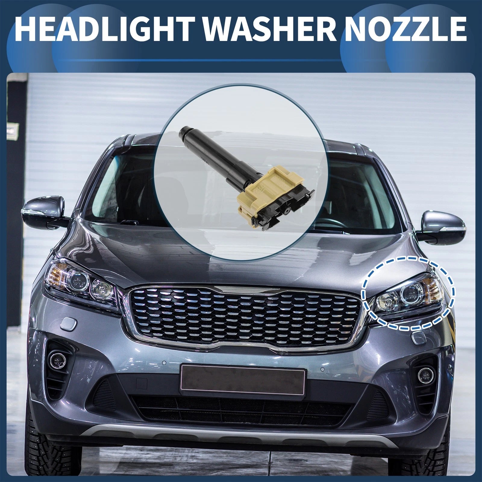 Front Driver Side Headlight Washer Nozzle for Toyota Land Cruiser (2008–2021)