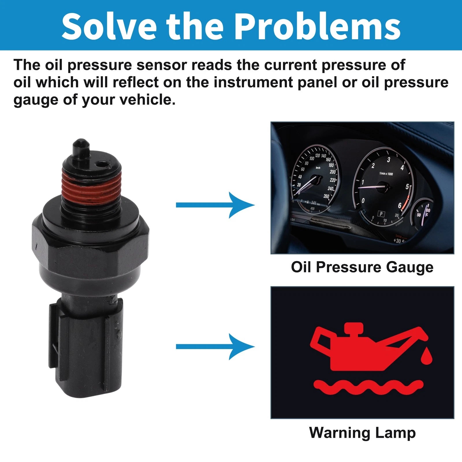 Engine Oil Pressure Sensor for Hyundai Genesis G80 3.8L V6 (2017–2020)